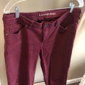 Lands End Wine Slim Straight Leg Pants / Chinos - size 10